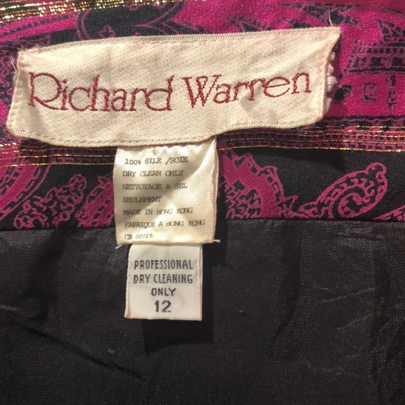 Richard Warren vintage SILK blouse  size 12 - Picture 8 of 14